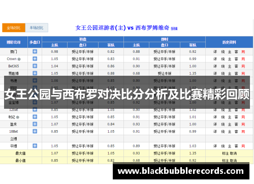 女王公园与西布罗对决比分分析及比赛精彩回顾